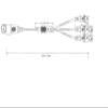 HTCable UPS PDU Computer PC Power Splitter Cord C14 to 3 x C13 10A 250V Extension Cable 30cm (C14-3xC13 30cm) view 4