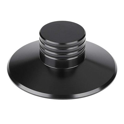 Disc Stabilizer for Record Players, Aluminum Metal Turntable Balanced Record Weight Clamp(Black)