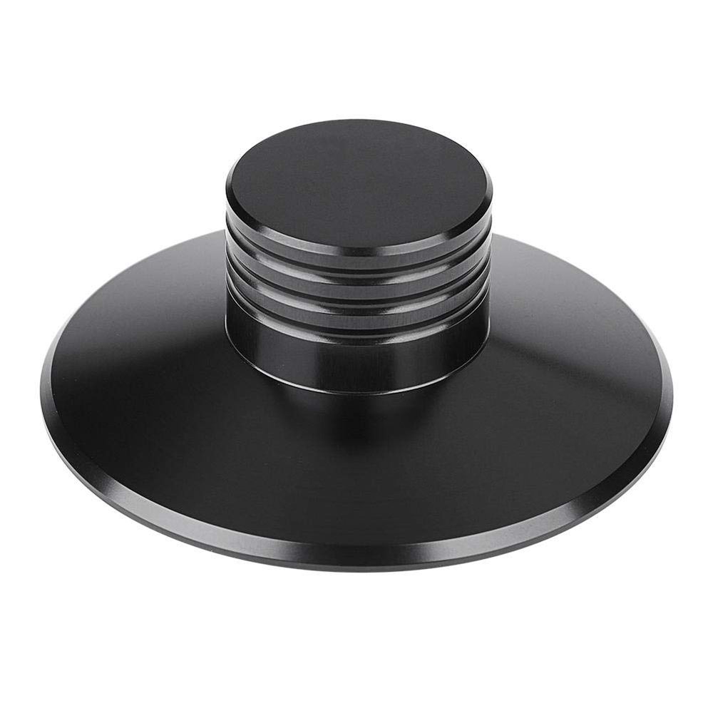 Disc Stabilizer for Record Players, Aluminum Metal Turntable Balanced Record Weight Clamp(Black)