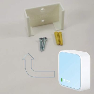 3D Cabin Tp Link Nano WiFi Router Wr802N Wall Mount Wall Bracket Under Desk Holder White