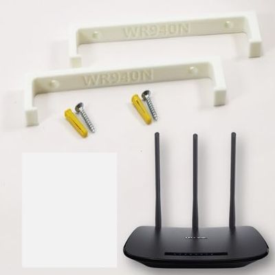 3D Cabin Tp Link Wr940N Wireless Router Wall Mount Wall Bracket White
