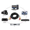 Zetiling 2 in 1 BNC DC Security Camera Extension Cable for CCTV Video Power Wire Black Cord 10M Length for Surveillance Systems view 2