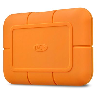 LaCie Rugged SSD 2TB Solid State Drive  USB-C USB 3.2 NVMe speeds up to 1050MB/s, IP67 Water Resistant, 3m Drop resistant, Encryption, 5-year Warranty with Data Recovery, 1 Mo Adobe CC (STHR2000800)