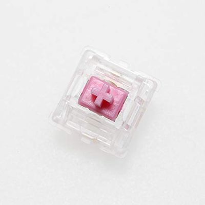 KPREPUBLIC EVERGLIDE Switch Sakura Pink Jade Green Coral Red Amber Oran mx stem with Transparent Clear housing for Mechanical Keyboard 5pin (EG Sakura Pink x70)