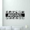 Custom Name Wall Decal Jurassic Vinyl Sticker Personalized Poster Boy Room Sign Playroom Gifts Game Room Dinosaur Wall Decor Wall Art T-Rex Mural 1050 view 1