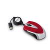 Verbatim USB C Corded Mini Travel Type C Optical Wired Mouse for Mac and PC- Red view 1