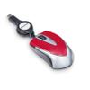 Verbatim USB C Corded Mini Travel Type C Optical Wired Mouse for Mac and PC- Red view 3