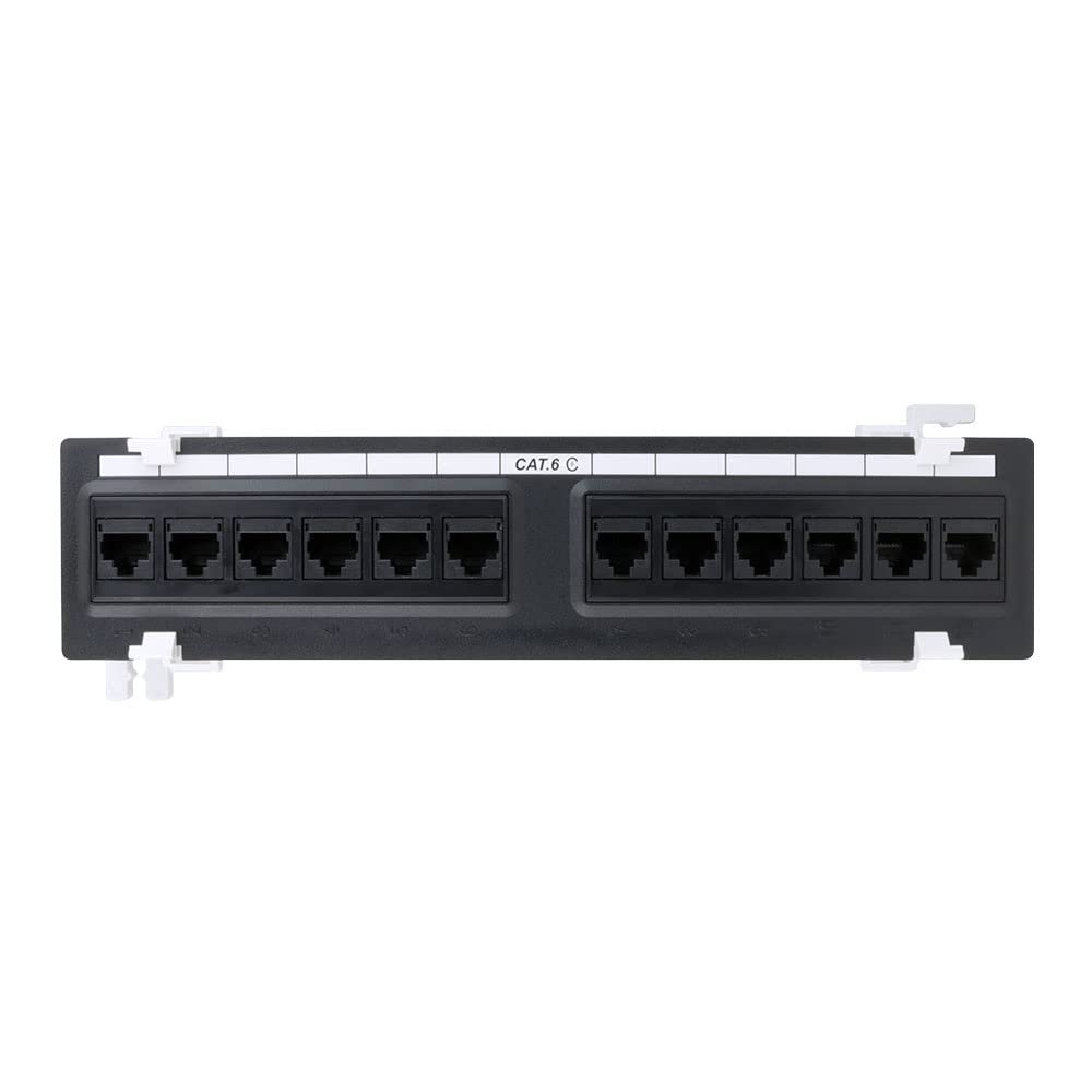 12-Port Cat6 Wall Mount Patch Panel
