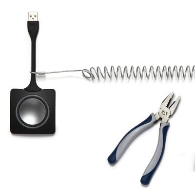 TetherTies Coils 5 Pack - Extendable, Expandable, Retractable Cable Tethers, Anti Theft Locks, Security Tether with Nylon Coated Stainless Steel Wire, Free Crimping Tool, Secure Devices
