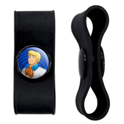GRAPHICS & MORE Scooby-Doo Fred Character Headphone Earbud Cord Wrap - Charging Cable Manager - Wire Organizer Set of 2 - Black