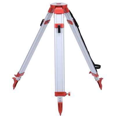 Surveying Tripod, Aluminum Survey Tripod With 5/8-Inch 11-Threaded Flat Head Quick Clamp for Auto level