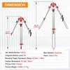 Surveying Tripod, Aluminum Survey Tripod With 5/8-Inch 11-Threaded Flat Head Quick Clamp for Auto level view 4