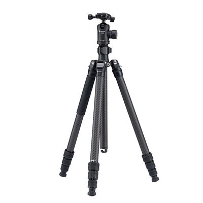 FotoPro Sherpa Plus 4-Section Carbon Fiber Tripod/Monopod with FPH-52QS Ball Head, Black