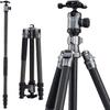 FotoPro Sherpa Plus 4-Section Carbon Fiber Tripod/Monopod with FPH-52QS Ball Head, Black view 2