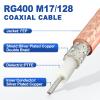 Eightwood RG400 RF Coax Cable M17/128 Double Shield Coaxial Cable 40 feet view 2