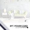GE Pro 3 Outlet Surge Protector Power Strip, 8 Ft Designer Braided Extension Cord, Flat Plug, Wall Mount, Heather Gray, 45916 view 3