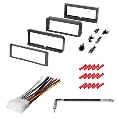 CACH KIT2056 Bundle with Car Stereo Installation Kit for Chevrolet S10 Pickup 1990 1993 in Dash Mounting Kit, Harness, Antenna for Single Din Radio Receiver (4 Item)