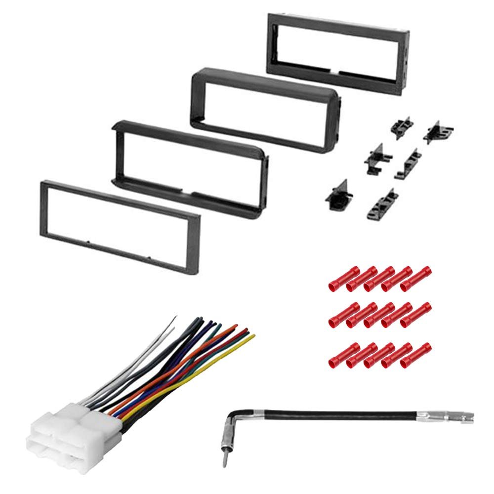 CACH KIT2056 Bundle with Car Stereo Installation Kit for Chevrolet S10 Pickup 1990 1993 in Dash Mounting Kit, Harness, Antenna for Single Din Radio Receiver (4 Item)