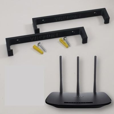 3D Cabin Tp Link Wr940N Wireless Router Wall Mount Wall Bracket Black