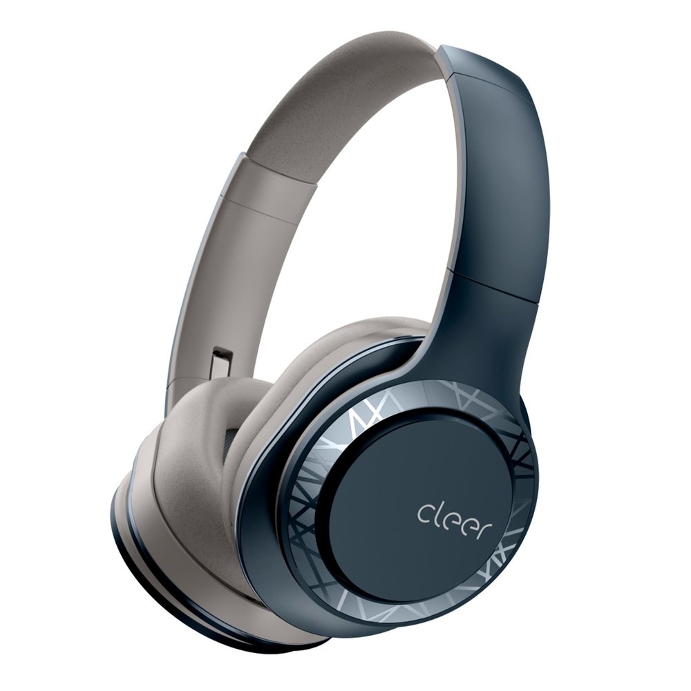 Cleer Enduro 100 Bluetooth Headphones, 40mm Ironless Driver, Deep Bass Over The Ear Headphones, 100Hr Play, Dual-Mic, Clear Calls, Comfort Fit, Bluetooth 5.0, Hi-Res Foldable Wireless Headphone, Navy
