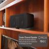 Micca RB42-C Premium Center Channel Bookshelf Speaker with Dual 4-Inch Woofers and Silk Tweeter, Clearer Dialogue for Home Theater Surround Sound Systems, Single, Dark Walnut view 2