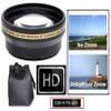 2-Pc Pro Hi Def Telephoto & Wide Angle Lens Kit for Canon EOS Rebel SL3 (58mm Compatible) view 3