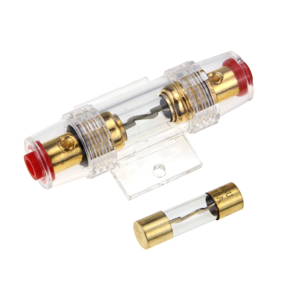RKURCK 80 Amps Inline AGU Fuse Holder for Car Auto Truck Audio Stereo Amplifier 80A