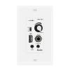 Herdio in Wall Audio Control Amplifier Receiver 2 Channel Wall Plate with USB Microphone Aux (3.5mm) Input 100Watt Max Module for Sound Systems Home Theater Integration Compatible with Bluetooth view 1