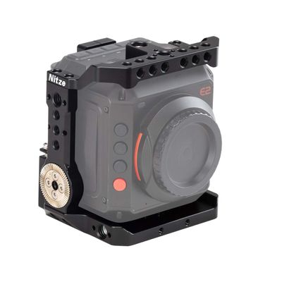 Nitze Cage for Z CAM E2 Camera, with Cable Clamps and Built-in NATO Rails, ARRI Rosettes - TP-E2-II
