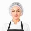 Disposable Bouffant Caps, 21inches Hair Net, Elastic Dust Cap for Food Service, Cooking, Salon,Spa,Spray tans, Restaurant,Industry,Garden,Kitchen Head Cover (White) view 1