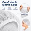 Disposable Bouffant Caps, 21inches Hair Net, Elastic Dust Cap for Food Service, Cooking, Salon,Spa,Spray tans, Restaurant,Industry,Garden,Kitchen Head Cover (White) view 4