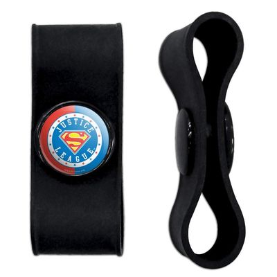 GRAPHICS & MORE Justice League Superman Athletic Logo Headphone Earbud Cord Wrap - Charging Cable Manager - Wire Organizer Set of 2 - White