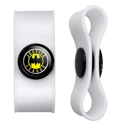 GRAPHICS & MORE Justice League Batman Athletic Logo Headphone Earbud Cord Wrap - Charging Cable Manager - Wire Organizer Set of 2