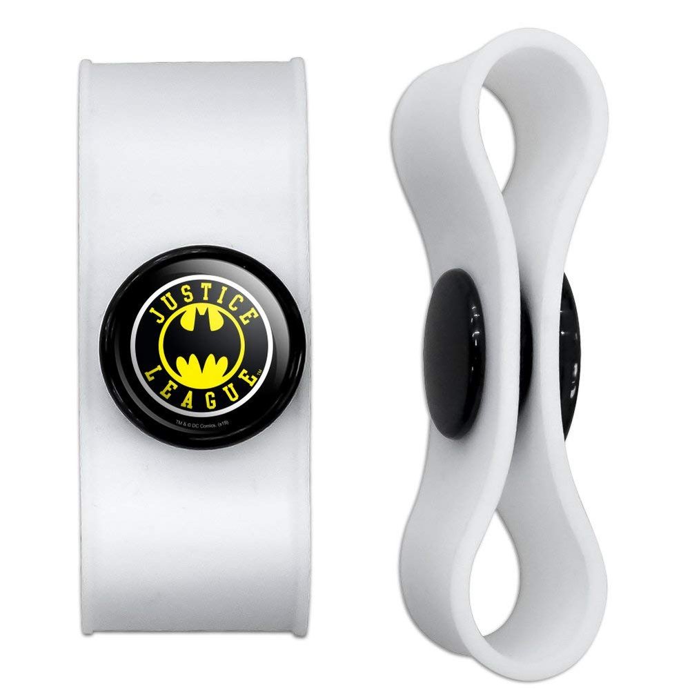 GRAPHICS & MORE Justice League Batman Athletic Logo Headphone Earbud Cord Wrap - Charging Cable Manager - Wire Organizer Set of 2