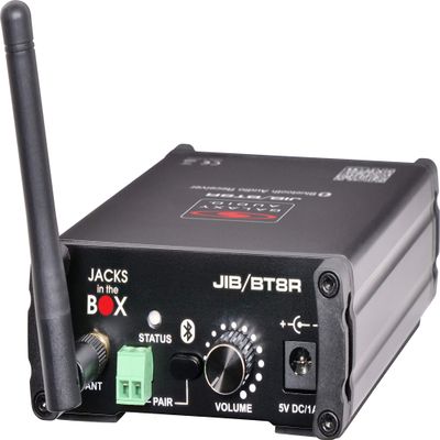 Galaxy Audio JIB/BT8R Stereo Bluetooth Receiver, Black