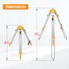 Surveying Tripod, Aluminum Survey Tripod with 5/8-Inch 11-Threaded Flat Head Quick Clamp for Total Station Theodolite view 3