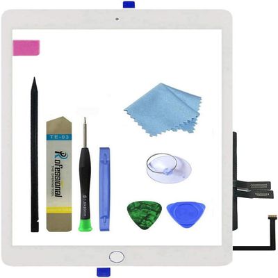 Zentop for White iPad 6 2018 6th Generation A1893 A1954 Touch Screen Digitizer Assembly Replacement with Home Button,Camera Bracket,Pre-Installed Adhesive,Tool Repair Kit