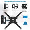 Full Motion TV Wall Mount Bracket Articulating Arms Swivels Tilts Extension for Most 24-55 Inch LED LCD Flat Curved Screen TVs, Max VESA 400x400mm up to 66lbs by Pipishell view 3