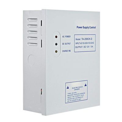 Access Control System Power Supply, 110-240V AC to 12V DC 5A Switching Adapter with UPS Backup for Door Entry Systems