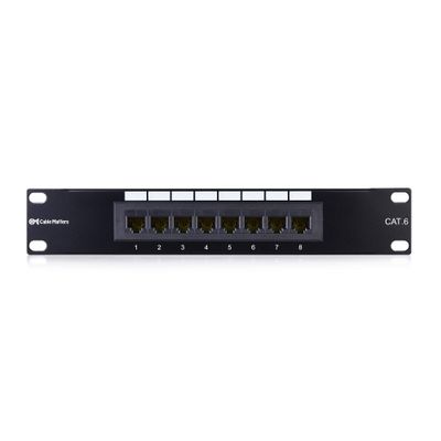 [UL Listed] Cable Matters Mini 8-Port Patch Panel with Mounting 89D Bracket, Compact 10 Inch Wall Mount Patch Panel with 10G Ethernet Support