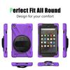 Amazon Fire 7 2019/2017 Case, Heavy Duty Kickstand Shockproof Protective Case Cover for Amazon Fire 7 2019/2017 with a Hand Strap/a Shoulder Strap - Purple view 3