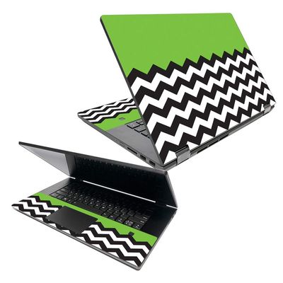 MightySkins Skin Compatible with Lenovo Ideapad C340 15" (2019) - Lime Chevron | Protective, Durable, and Unique Vinyl Decal Wrap Cover | Easy to Apply, Remove, and Change Styles | Made in The USA