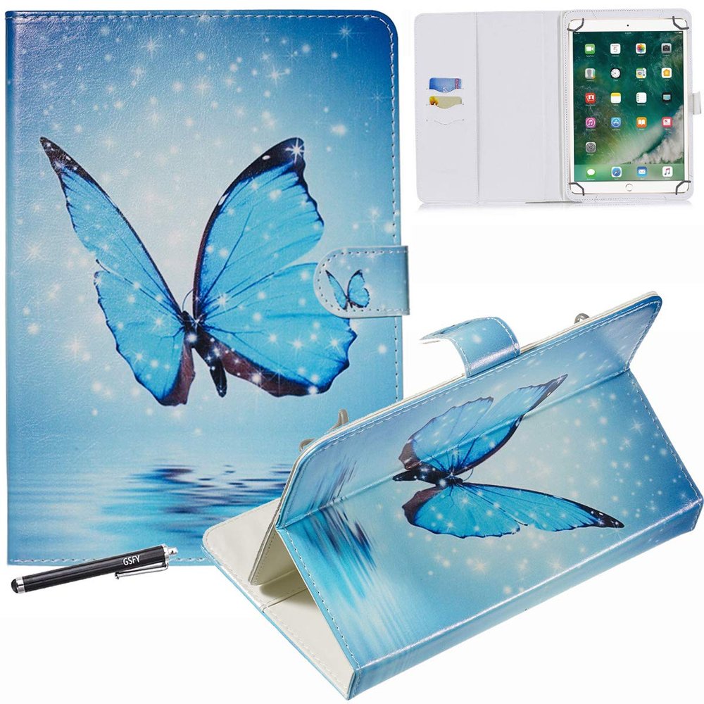 7 Inch Universal Case, Newshine PU Leather Stand Cover for Galaxy Tab 7.0, Kindle Fire 7, RCA Voyager, Huawei, Google and Other 6.5"-7.5" Tablet - Fly