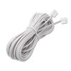 33 Feet Long Telephone Line Cord Phone Extension Modular Telephone Extension Cord 6P4C Pin Plug Male to Male Plug Telephone Extension 2 Conductor (2 pin, 1 line) Cable Line Wire view 1
