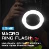 Macro LED Ring Flash, 48pcs LED Beads, 3 Color Diffuser, 9 Adapter Rings, 7 Brightness, 4 Modes, Camera Lens Flash for Fuji Pentax and Other DSLR Cameras view 2