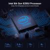 HISTTON 8th Gen DDR4 Fanless Industrial Mini PC Core i5-8250U 4GB RAM 128GB SSD 2 Intel LAN HDMI DP EDP LPT Quad Core Fanless Computer Server, Support Windows 10/11/Linux/Ubuntu view 2