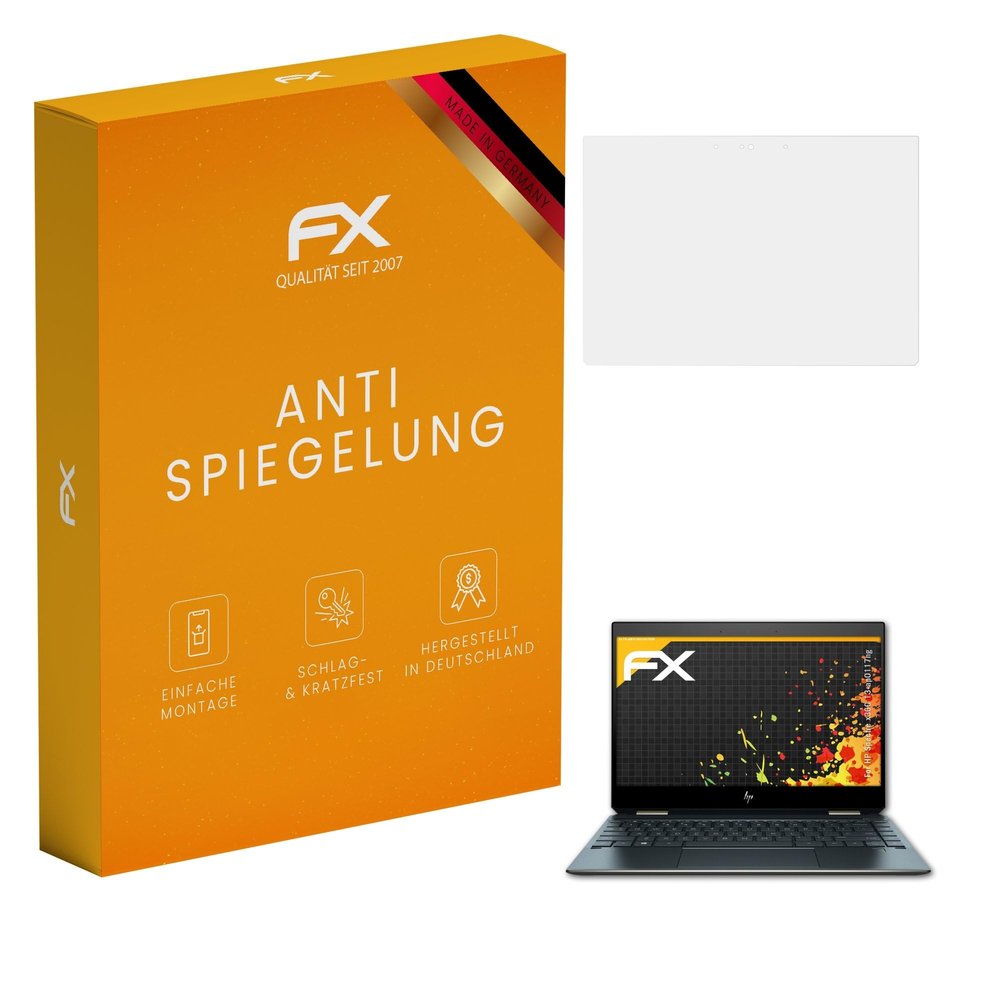 atFoliX Screen Protector compatible with HP Spectre x360 13-ap0117ng Screen Protection Film, anti-reflective and shock-absorbing FX Protector Film (2X)