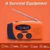 2000mAh NOAA Emergency Weather Radio, Portable Hand Crank Solar Powered AM/FM Radio, Rechargeable Phone Charger with LED Flashlight & SOS Alarm for Hurricane Earthquake Home Outdoor Survival view 2