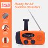 2000mAh NOAA Emergency Weather Radio, Portable Hand Crank Solar Powered AM/FM Radio, Rechargeable Phone Charger with LED Flashlight & SOS Alarm for Hurricane Earthquake Home Outdoor Survival view 3