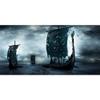 DORCEV 12x8ft Dark Night Ocean Backdrop for Halloween Horror Sea Adventure Theme Party Background Terror Ghost Ship Old Decrepit Ship Role Play Theme Banner Adult Kids Photo Studio Prop view 1